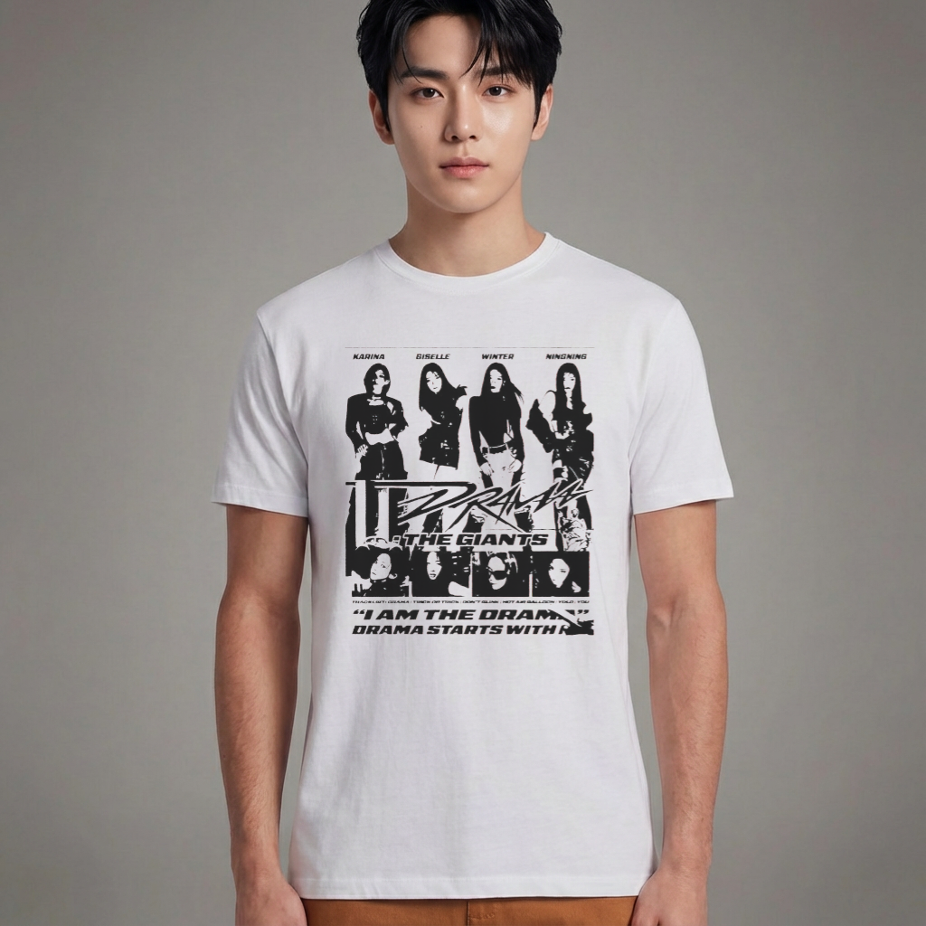 Camiseta Básica Aespa The Giants - Branca