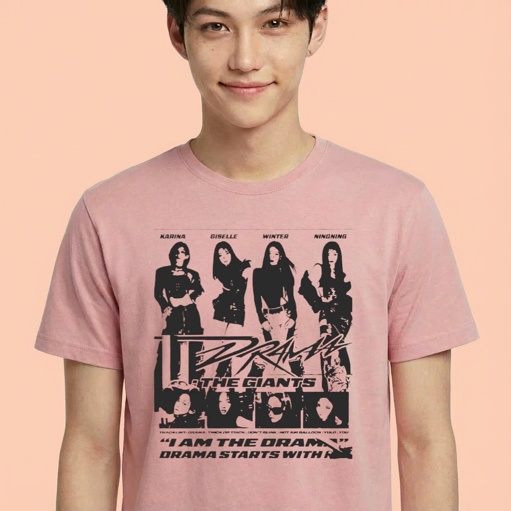 Camiseta camiseta-basica-aespa-the-giants - Rosa