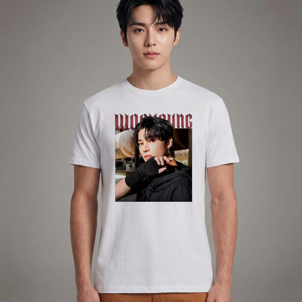 Camiseta Básica Ateez Aesthetic - Branca