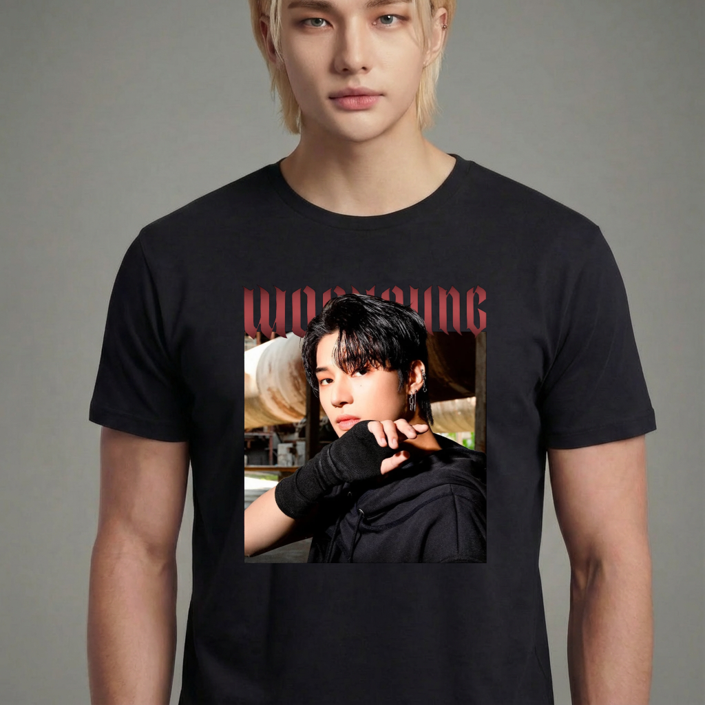 Camiseta ATEEZ Aesthetic preta