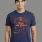 Camiseta ATEEZ Art Tattoo azul
