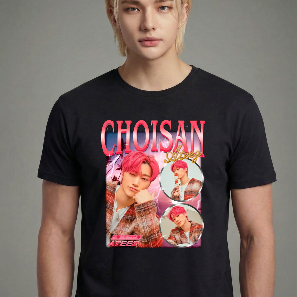 Camiseta camiseta-basica-ateez-choisan - Preta