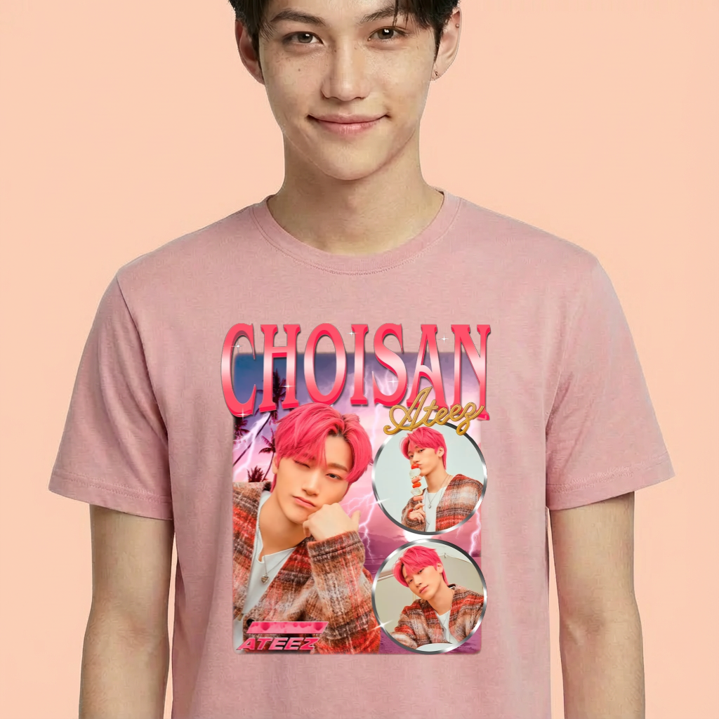 Camiseta camiseta-basica-ateez-choisan - Rosa