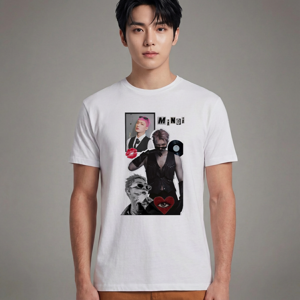 Camiseta ATEEZ Mingi Collab branca