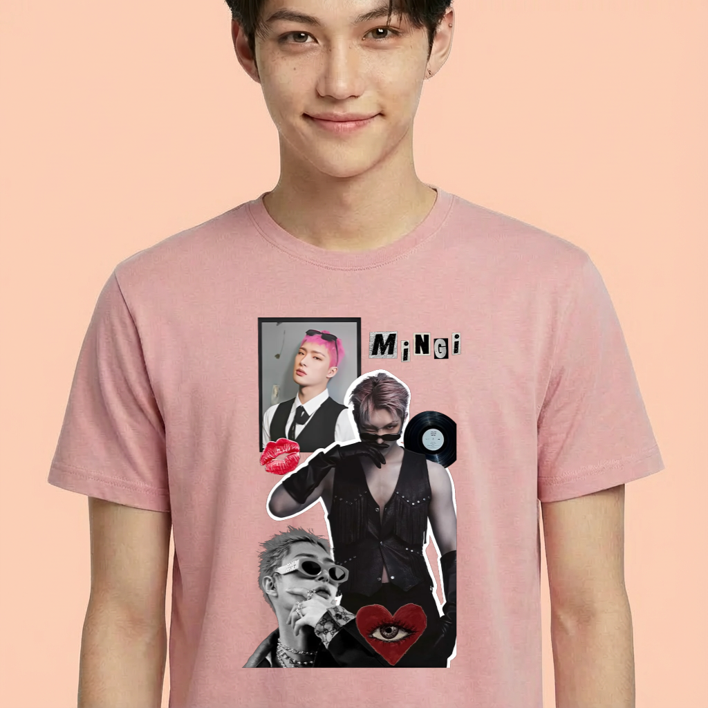 Camiseta ATEEZ Mingi Collab rosa