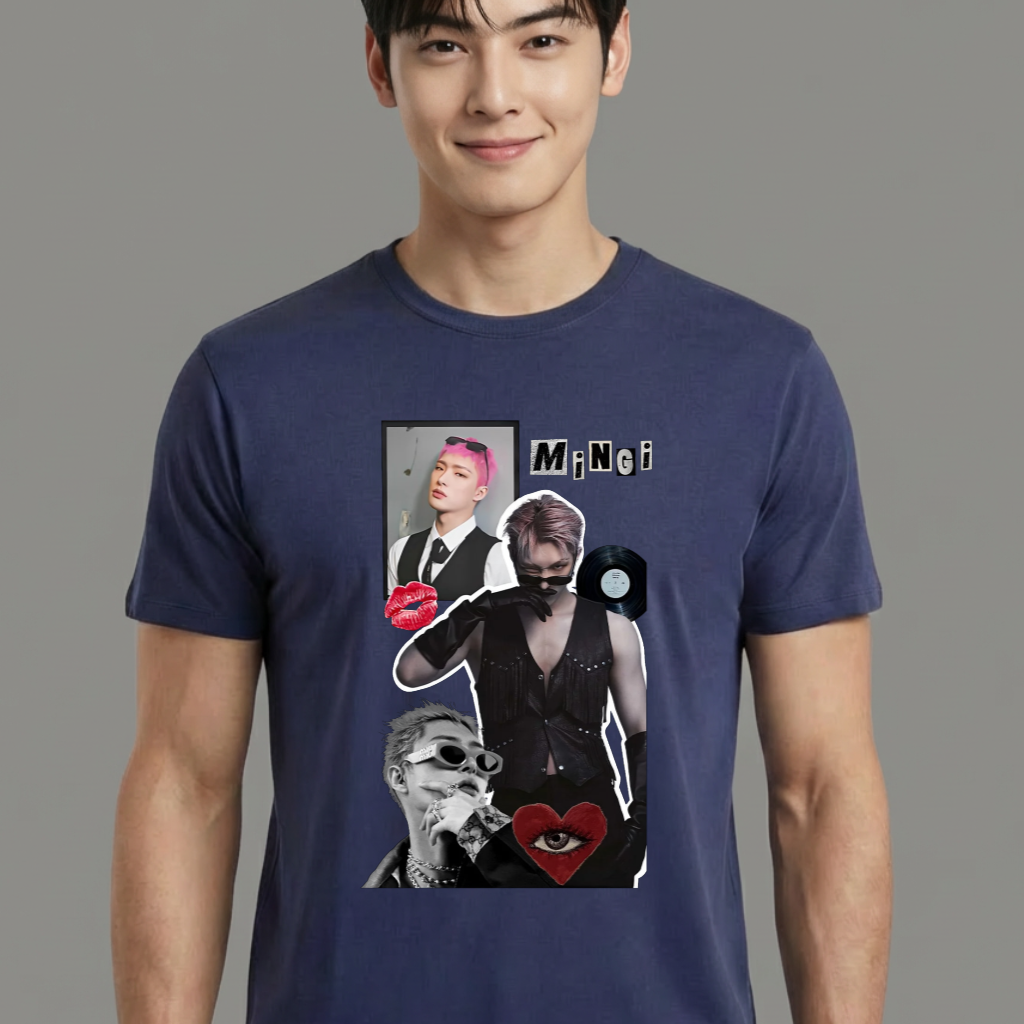 Camiseta ATEEZ Mingi Collab azul