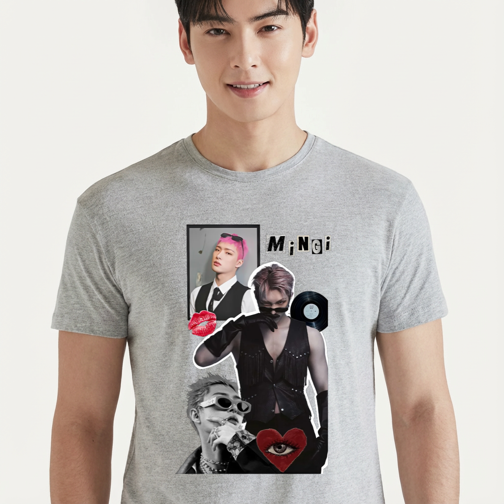 Camiseta camiseta-basica-ateez-mingi-collab - Cinza