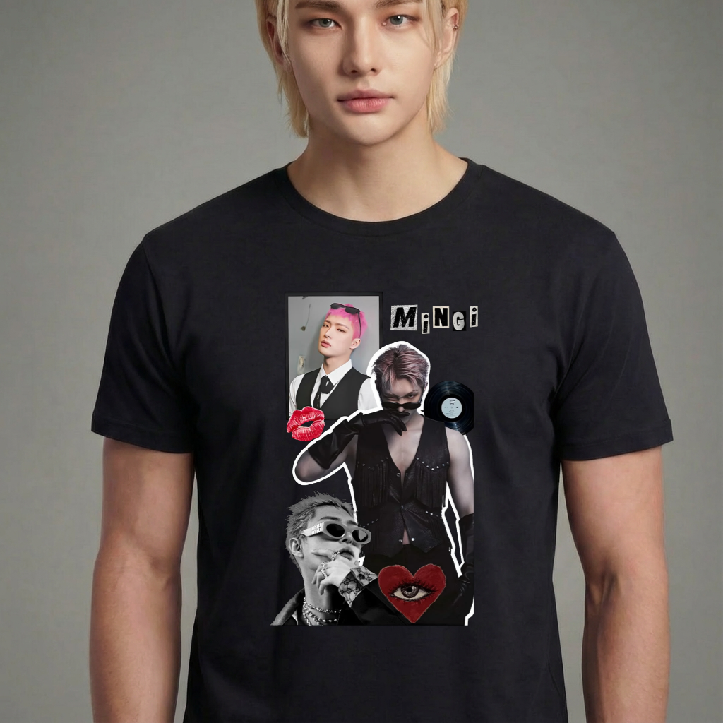 Camiseta ATEEZ Mingi Collab preta