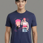 Camiseta ATEEZ Pink Mingi azul