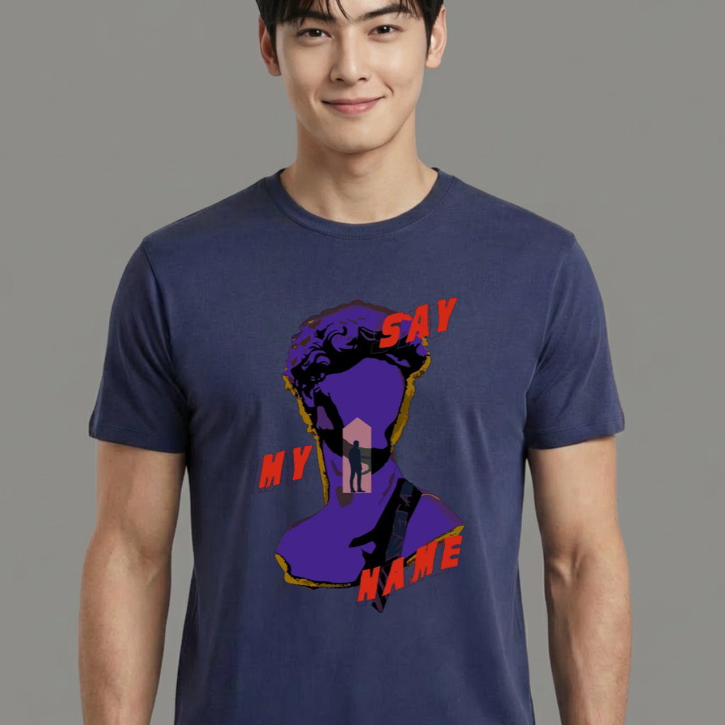 Camiseta camiseta-basica-ateez-say-my-name - Azul