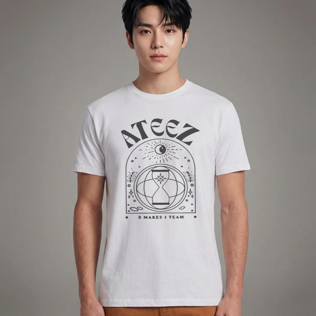 Camiseta Básica Ateez Tour - Branca