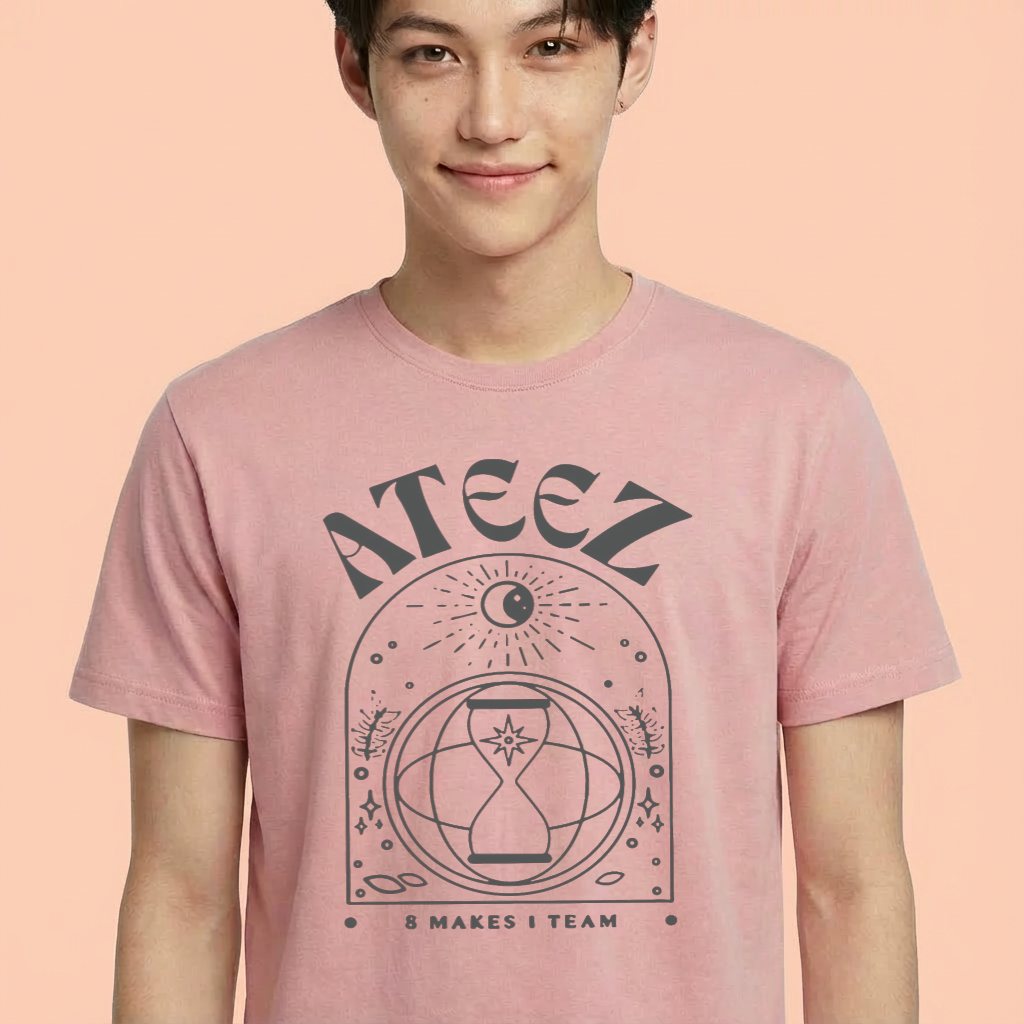 Camiseta camiseta-basica-ateez-tour - Rosa
