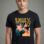 Camiseta ATEEZ Wooyoung Graphic preta