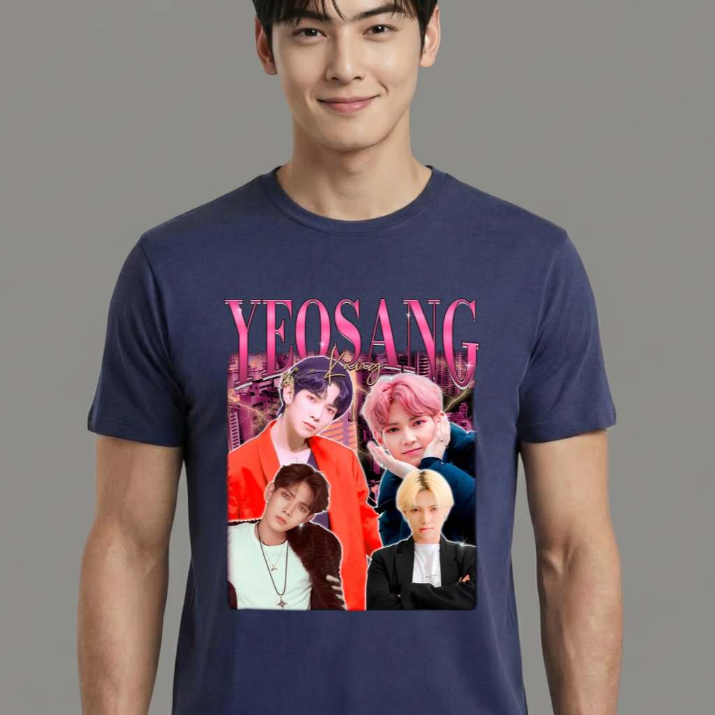 Camiseta camiseta-basica-ateez-yeosang-graphic - Azul