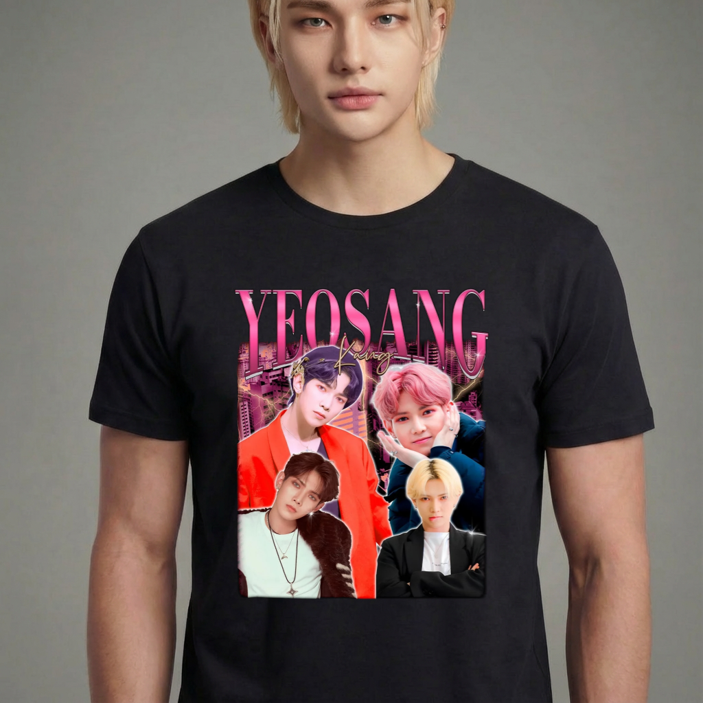 Camiseta camiseta-basica-ateez-yeosang-graphic - Preta