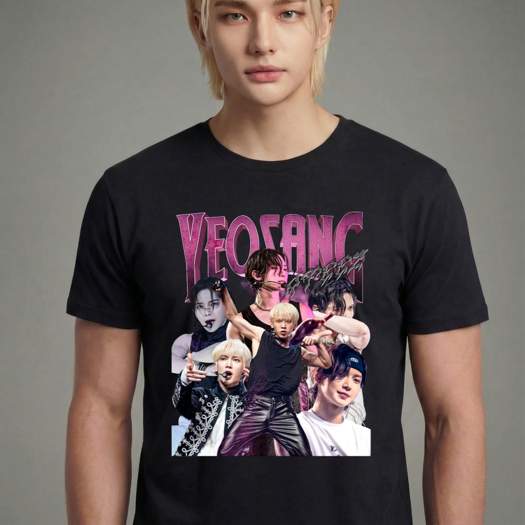 Camiseta camiseta-basica-ateez-yeosang - Preta