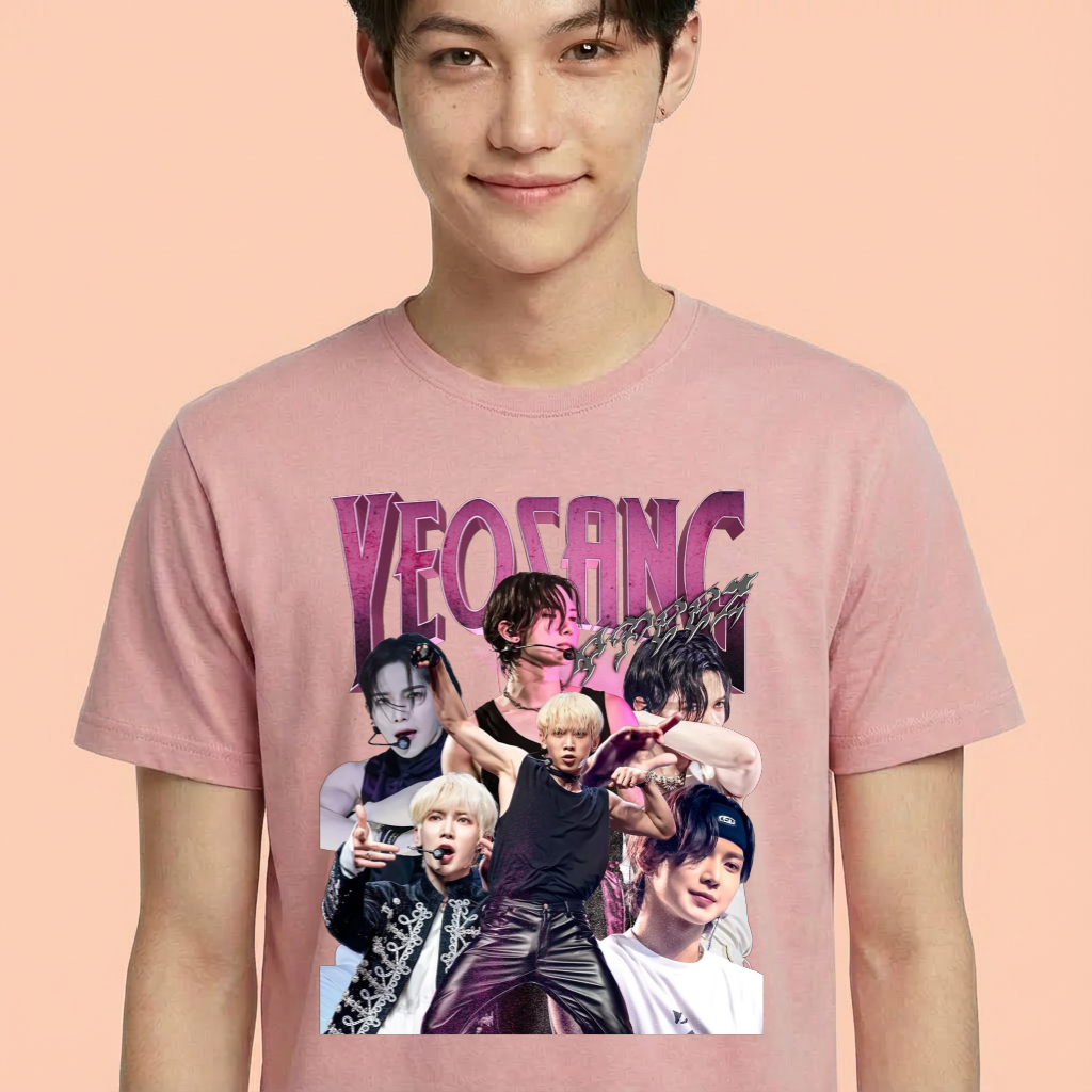 Camiseta camiseta-basica-ateez-yeosang - Rosa