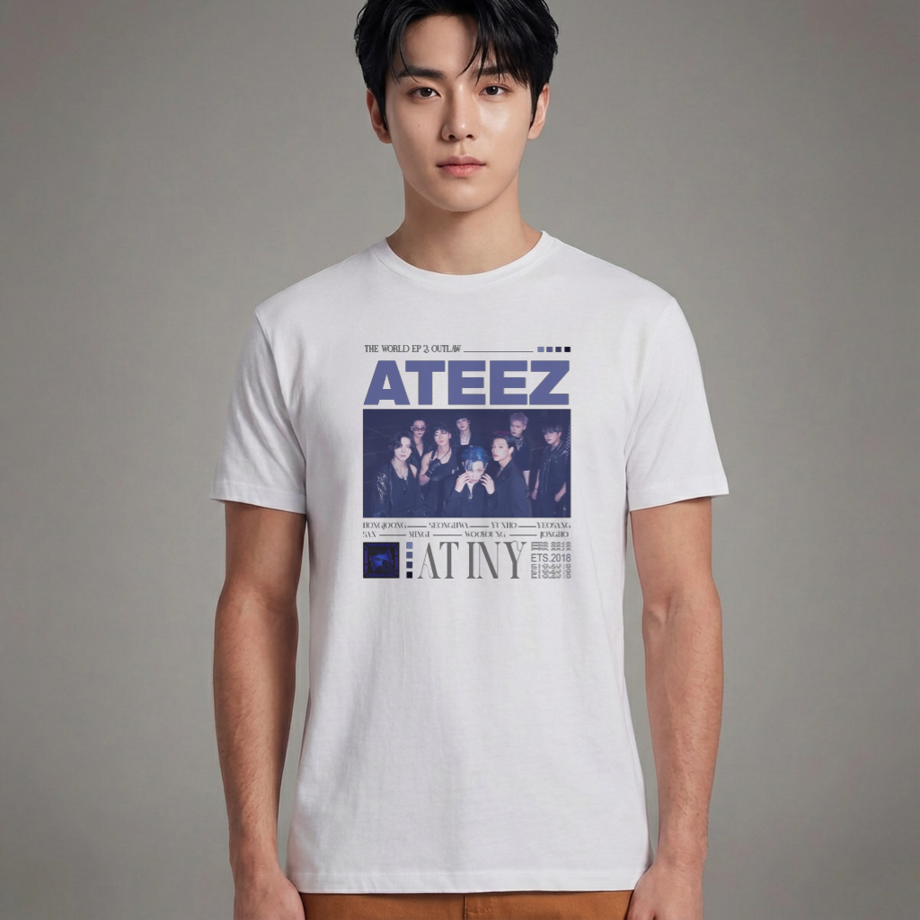 Camiseta Básica Ateez Atiny - Branca