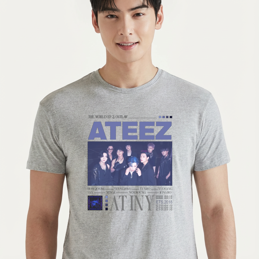 Camiseta camiseta-basica-atezz-atiny - Cinza