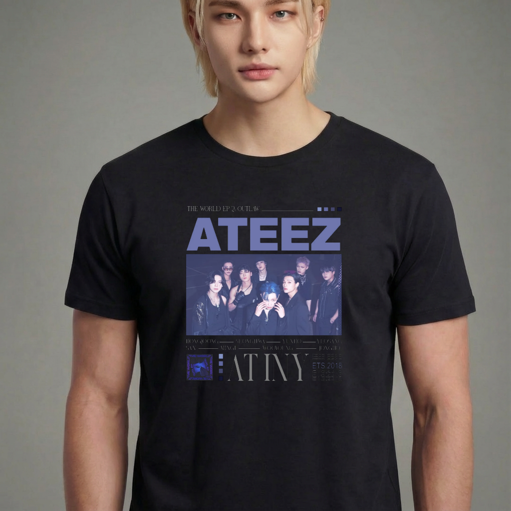 Camiseta ATEEZ Atiny preta