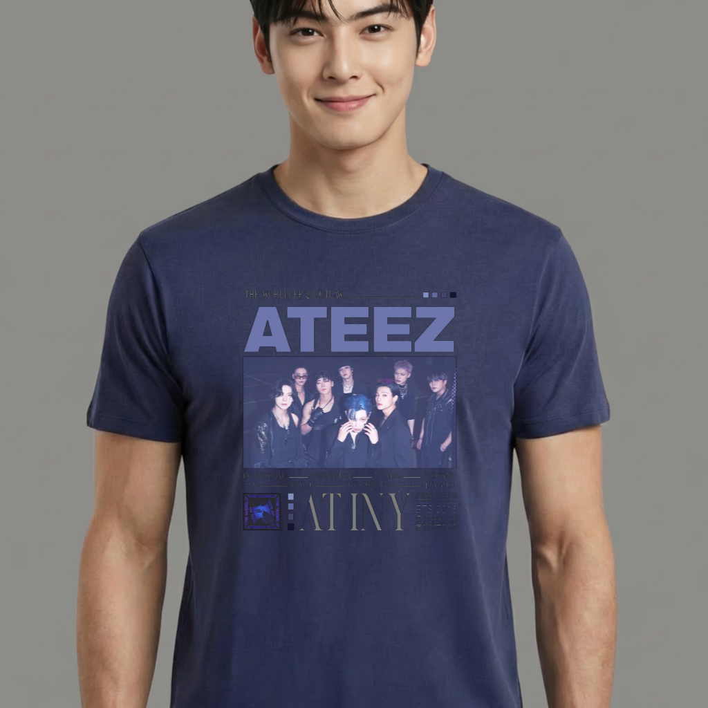 Camiseta ATEEZ Atiny azul