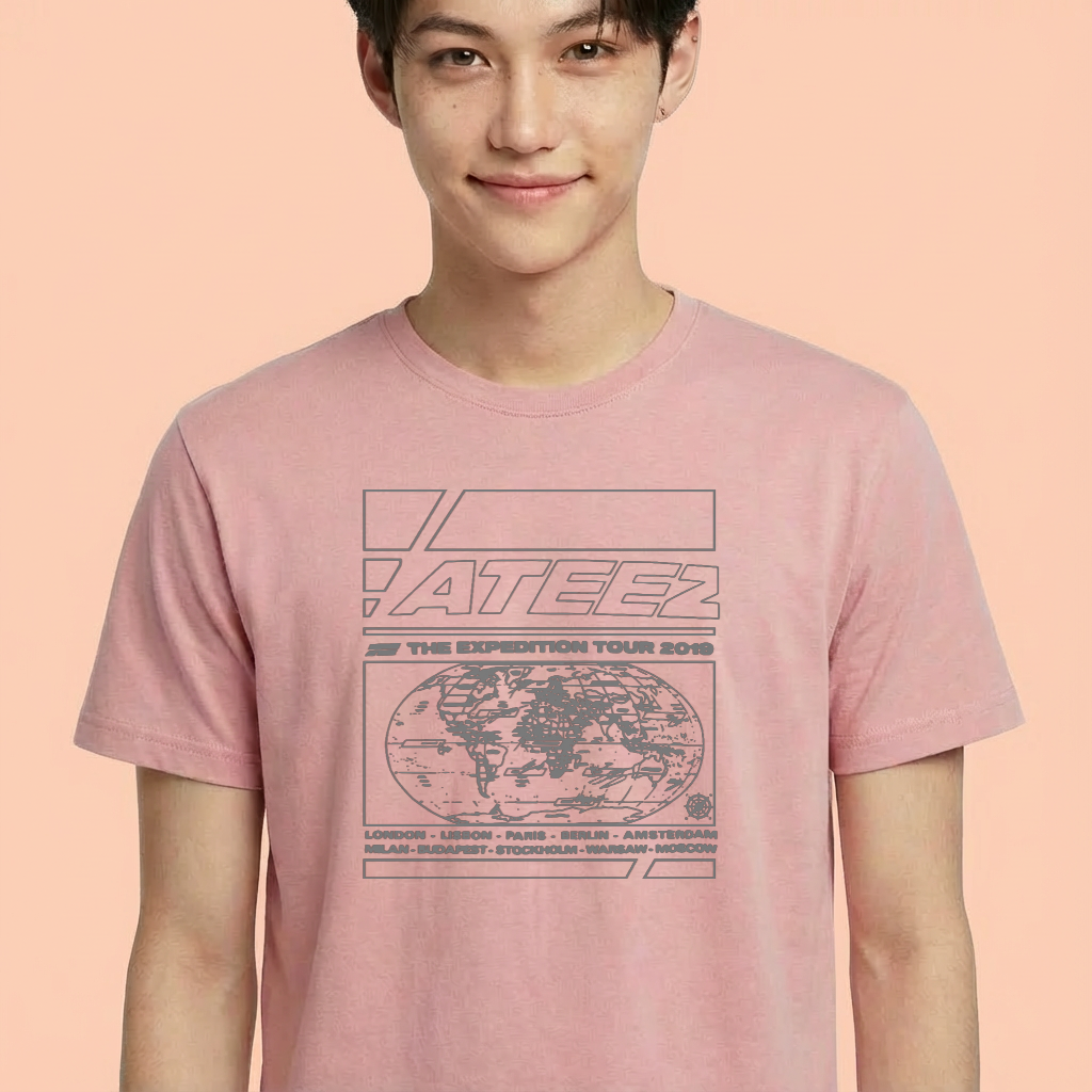 Camiseta ATEEZ Expedition Tour rosa