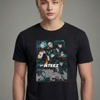 Camiseta ATEEZ Kpop preta