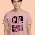 Camiseta BLACKPINK Faces rosa