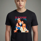 Camiseta BLACKPINK Grupo Kpop preta