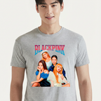 Camiseta BLACKPINK Grupo Kpop cinza