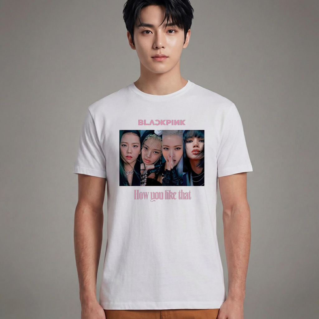 Camiseta Básica Blackpink How You Like That - Branca