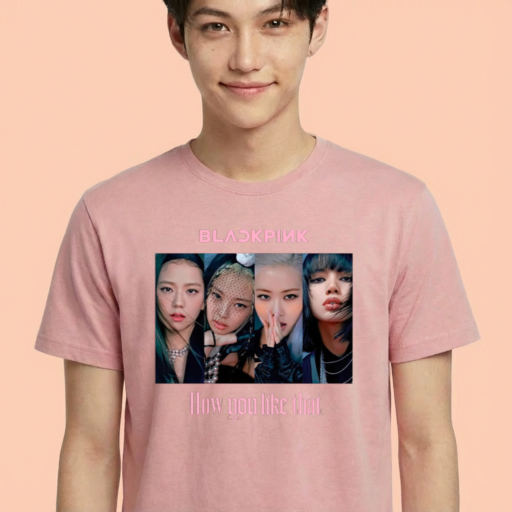 Camiseta camiseta-basica-black-pink-how-you-like-that - Rosa