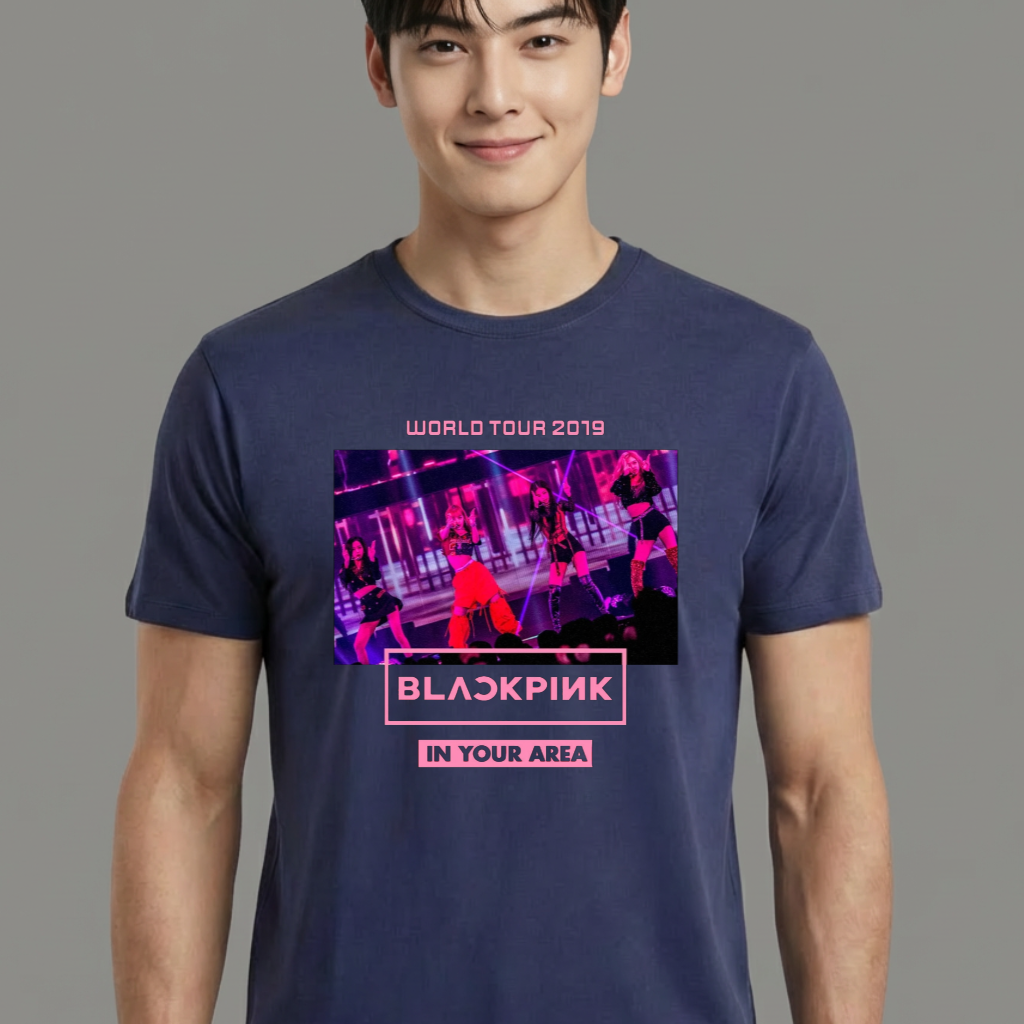 Camiseta camiseta-basica-black-pink-in-your-area - Azul