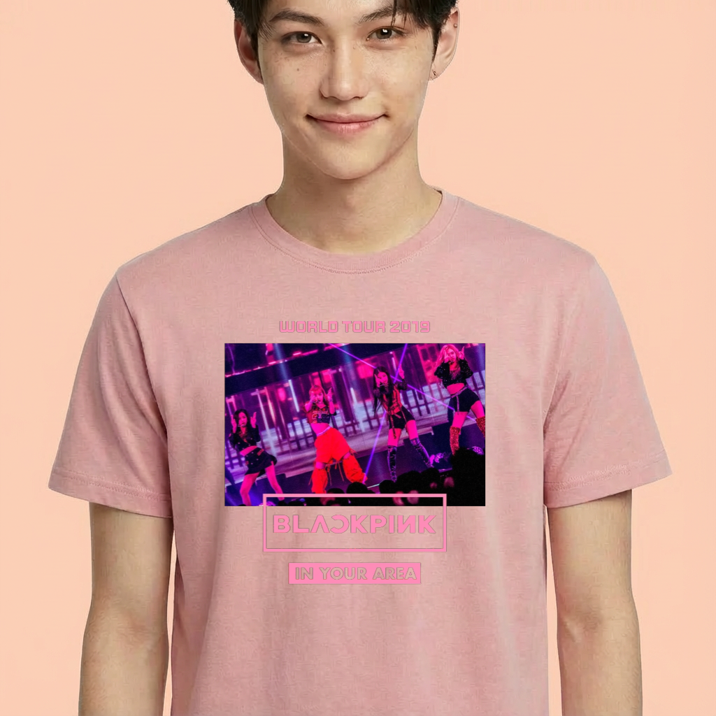 Camiseta camiseta-basica-black-pink-in-your-area - Rosa