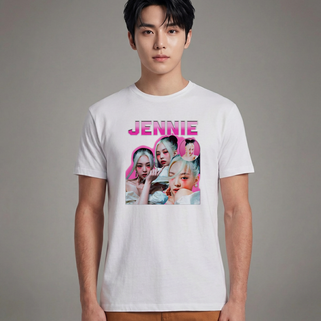 Camiseta Básica Blackpink Jennie - Branca