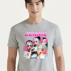 Camiseta BLACKPINK Jennie cinza