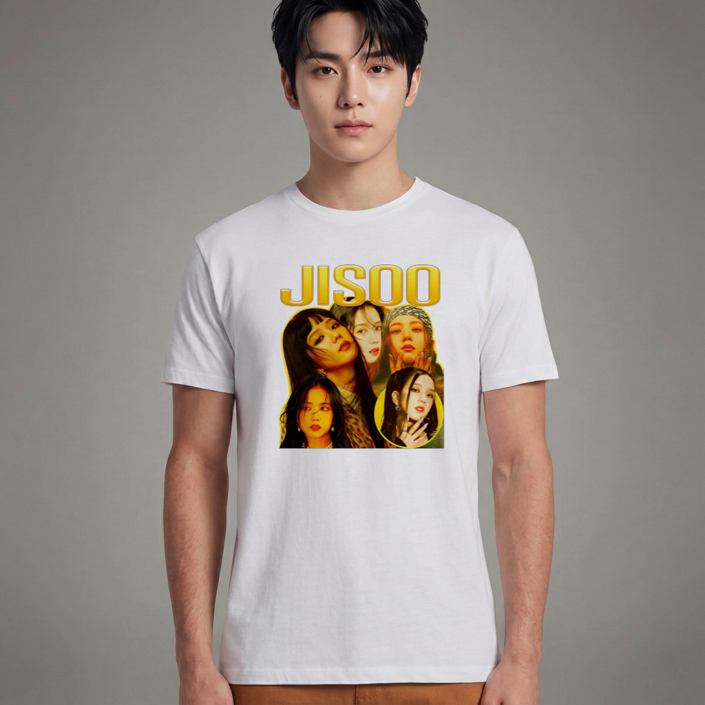 Camiseta Básica Blackpink Jisoo - Branca