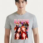 Camiseta BLACKPINK Kpop cinza
