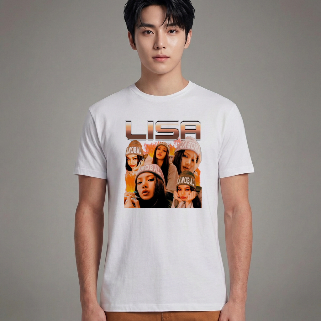 Camiseta BLACKPINK Lisa branca