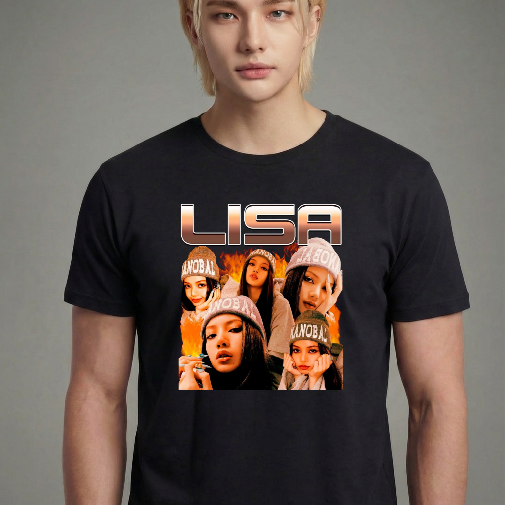 Camiseta camiseta-basica-black-pink-lisa - Preta