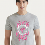 Camiseta BLACKPINK Pink Venom cinza