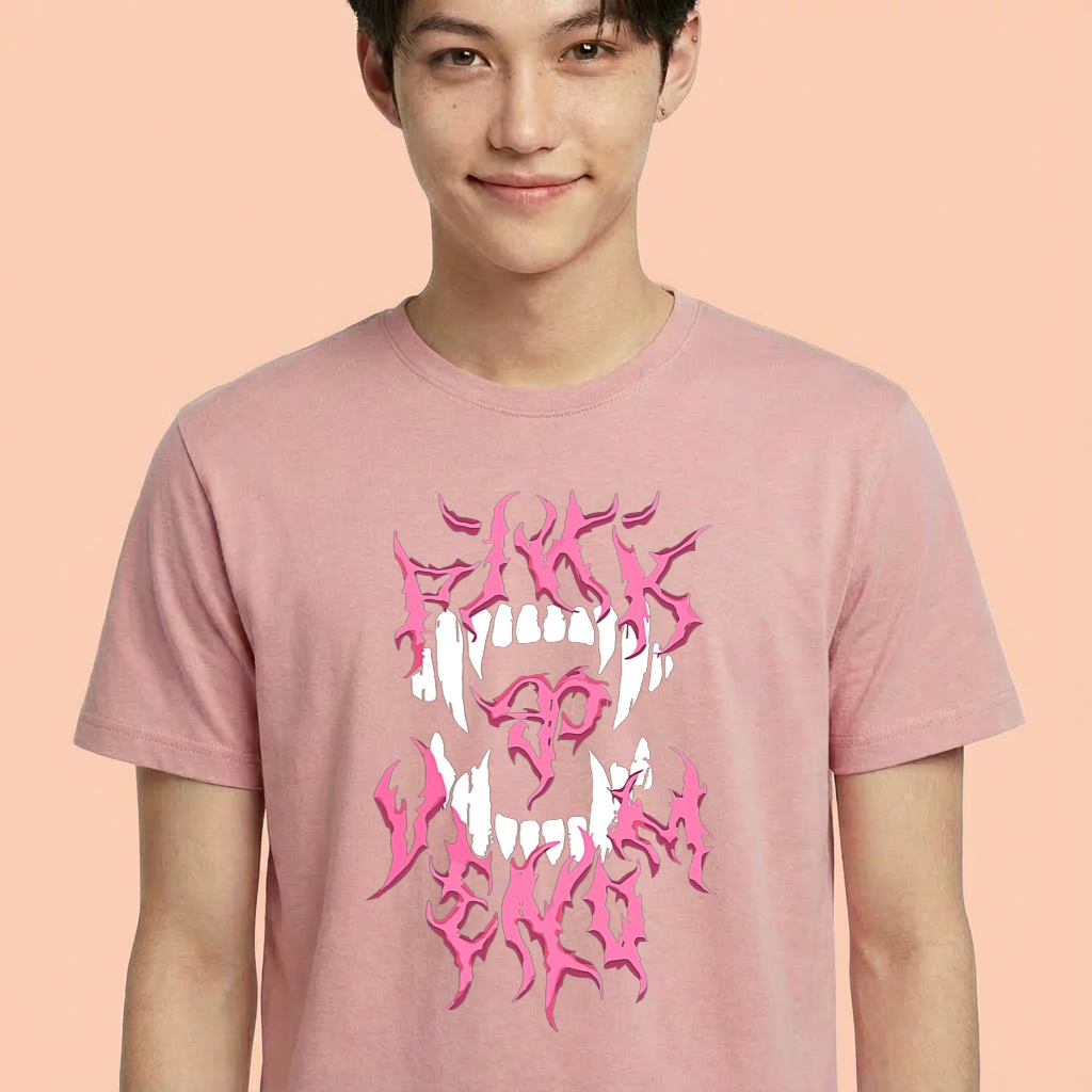 Camiseta camiseta-basica-black-pink-pink-venom - Rosa