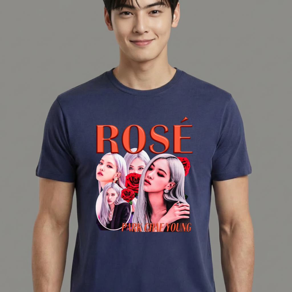 Camiseta BLACKPINK Rose azul