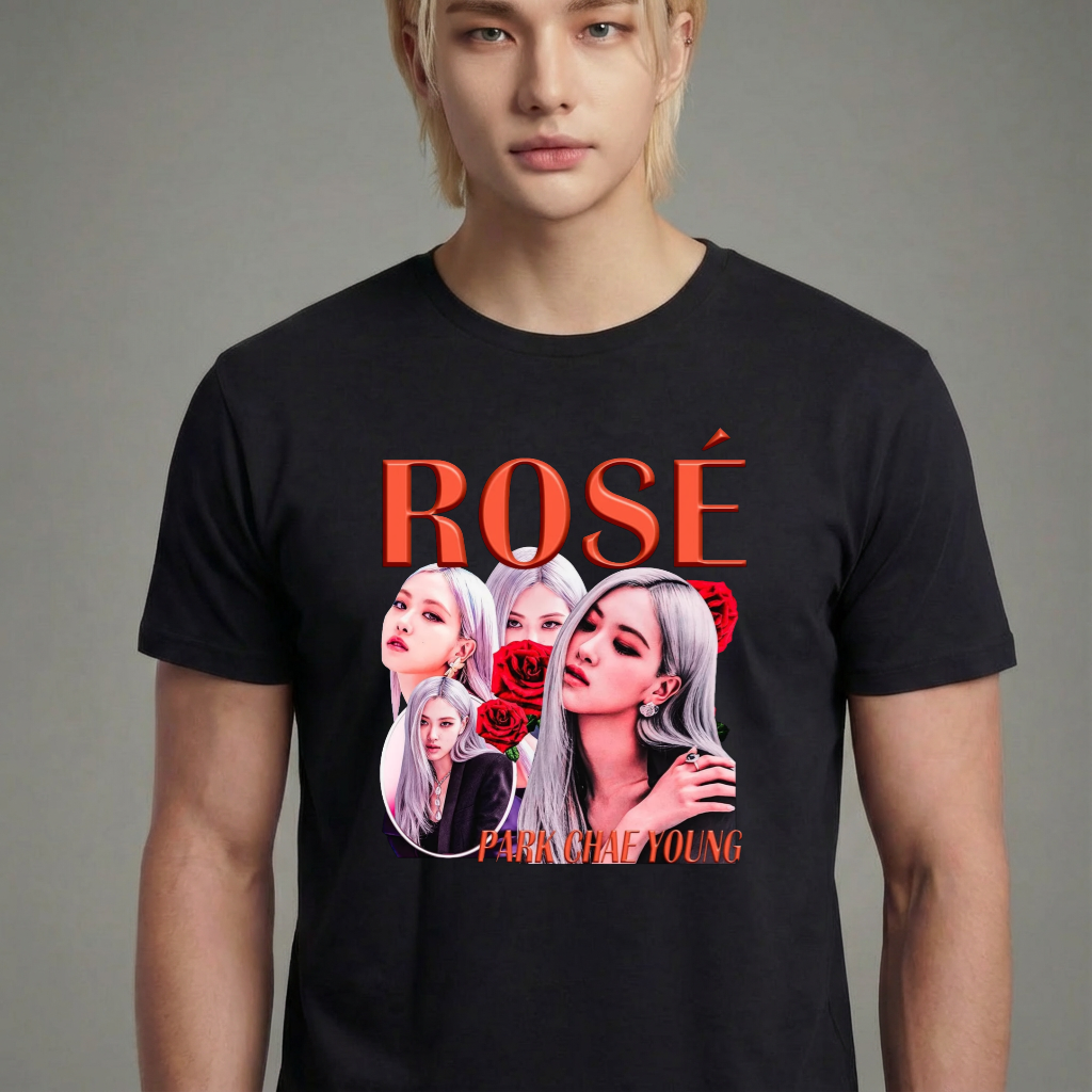 Camiseta BLACKPINK Rose preta