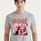 Camiseta BLACKPINK Rose cinza