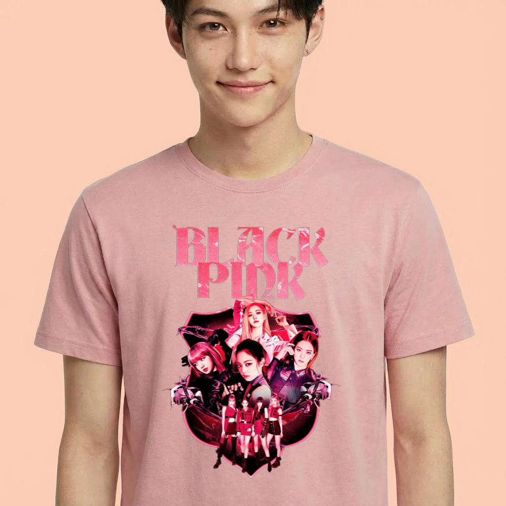 Camiseta BLACKPINK Shield rosa