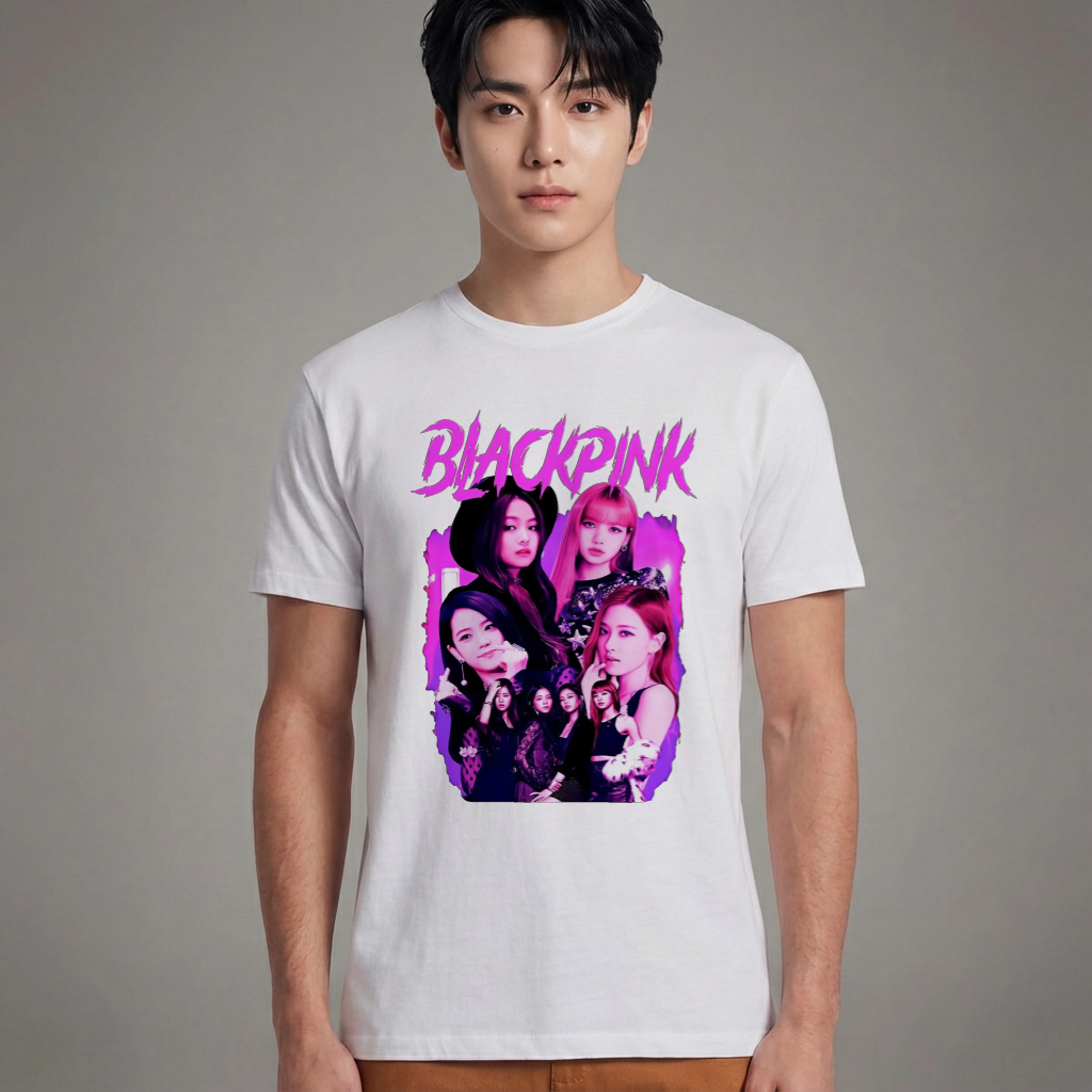 Camiseta Básica Blackpink - Branca