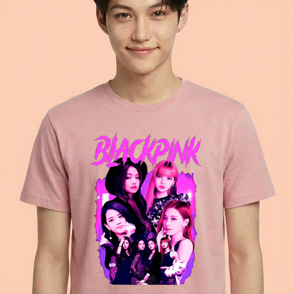 Camiseta camiseta-basica-black-pink - Rosa