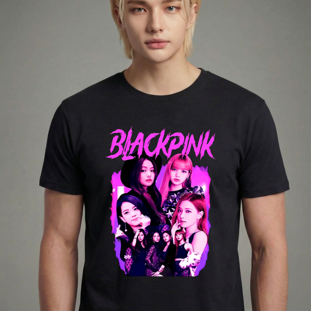 Camiseta camiseta-basica-black-pink - Preta