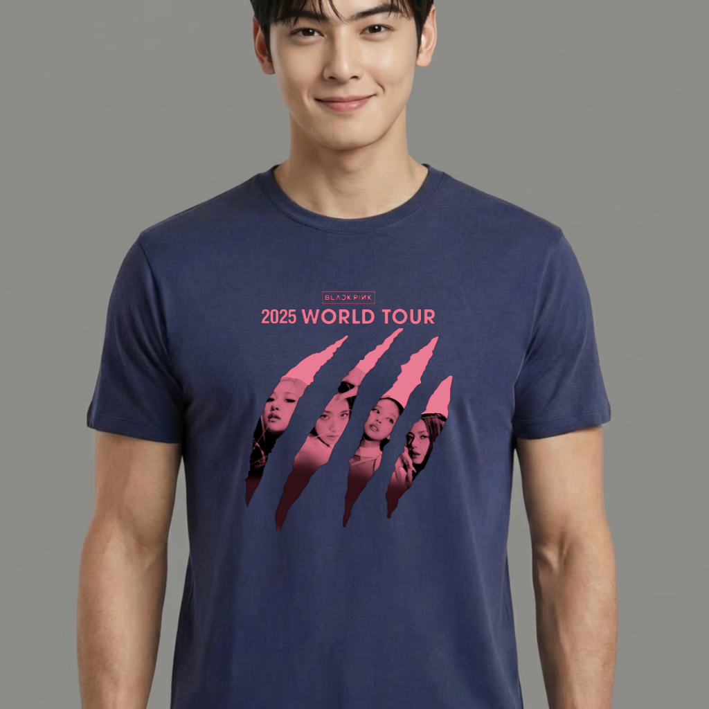 Camiseta camiseta-basica-blackpink-2025-world-tour - Azul